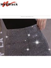 Load image into Gallery viewer, MadBlack Fall Winter Rhinestone Shorts Chic Sexy Shiny Full Diamonds Women Stretch High Waist Glittering Bling New Hot B1N501L