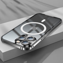 Load image into Gallery viewer, Magnetic Magsafe case For iphone 14 13 12 11 Pro Max Metal lens aluminium alloy Glass frosted protective ultra-thin cover
