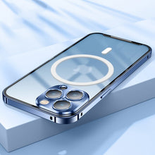 Load image into Gallery viewer, Magnetic Magsafe case For iphone 14 13 12 11 Pro Max Metal lens aluminium alloy Glass frosted protective ultra-thin cover