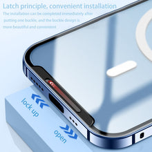 Load image into Gallery viewer, Magnetic Magsafe case For iphone 14 13 12 11 Pro Max Metal lens aluminium alloy Glass frosted protective ultra-thin cover