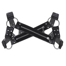 Load image into Gallery viewer, Male Leather Harness for Mens Adjustable Bondage Clubwear Gay Shoulder Body Chest Muscle Harness Belt Straps Punk Rave Costumes