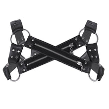 Load image into Gallery viewer, Male Leather Harness for Mens Adjustable Bondage Clubwear Gay Shoulder Body Chest Muscle Harness Belt Straps Punk Rave Costumes