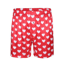 Load image into Gallery viewer, Man&#39;s Underwear Sexy Love Heart Print Soft Boxers Underpants Gay Casual Shorts Beach Wear Lightweight Loose Lounge Short Pants