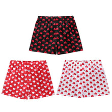 Load image into Gallery viewer, Man&#39;s Underwear Sexy Love Heart Print Soft Boxers Underpants Gay Casual Shorts Beach Wear Lightweight Loose Lounge Short Pants