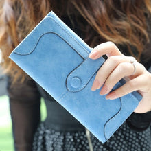 Load image into Gallery viewer, Many Departments Faux Suede Long Wallet Women Matte Leather Lady Purse High Quality Female Wallets Card Holder Clutch Carteras