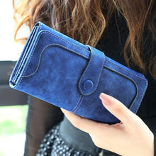 Load image into Gallery viewer, Many Departments Faux Suede Long Wallet Women Matte Leather Lady Purse High Quality Female Wallets Card Holder Clutch Carteras