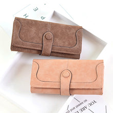Load image into Gallery viewer, Many Departments Faux Suede Long Wallet Women Matte Leather Lady Purse High Quality Female Wallets Card Holder Clutch Carteras