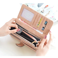 Load image into Gallery viewer, Many Departments Faux Suede Long Wallet Women Matte Leather Lady Purse High Quality Female Wallets Card Holder Clutch Carteras