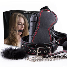 Load image into Gallery viewer, Meganu Kit Adult Sex Toy Male and Female Handcuffs Nipple Clip Whipping Metal Anal Plug Butt BDSM Binding Kit бдсм набор