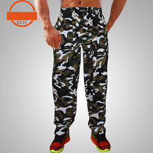 Men Bodybuilding Baggy Pants High Elastic Cotton Gym Clothing Fitness Pants Loose Comfortable Crossfit Musculation Sweatpants