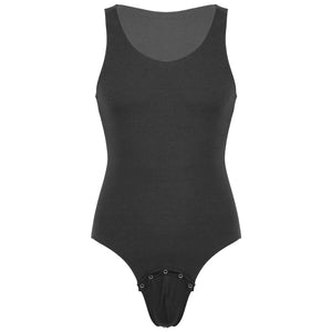 Men Bodysuits One-piece Shapers Men&#39;s Snap Button Crotch Jumpsuits Leotard Slim Corrective Body Building Men Singlet Underwear