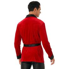 Load image into Gallery viewer, Men Christmas Kimono Bathrobe Nightwear Autumn Velvet Robe Tops With Belt Winter Warm Sleepwear Nightgown Male Loose Home Wear