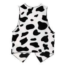 Load image into Gallery viewer, Men Cow Print Festival Vintage Ball Costumes Vest Open Front Flannel Thicken Waistcoat Halloween Cosplay Carnival Party Dress Up