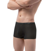 Load image into Gallery viewer, Men Low-Waist Ultra-Thin Transparent Mesh Bulge Pouch Underpants Breathable Cool Summer Ice Silk Underwear