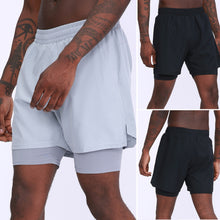 Load image into Gallery viewer, Men&#39;s 2 in 1 Sport Shorts Quick-Dry Breathable Pockets Short Pants for Basketball Running Gym Fitness Beach Shorts