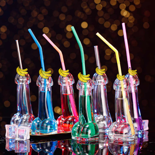Men's Dick Penis Cocktail Glass Cup Mug Bottle Glass Halloween Christmas Party Beer Cup Funny Wine Cups Mug Bottle
