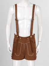 Load image into Gallery viewer, Men&#39;s Oktoberfest Costume Bavarian Dress Up Adult Role Play German Festival Beer Party Suspenders Shorts for Halloween Cosplay