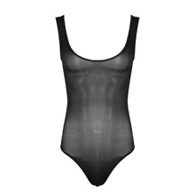 Load image into Gallery viewer, Mens Erotic Bodycon Glossy Scoop Neck Sleeveless Sexy Jumpsuit See-through Skinny Leotard Catsuit For Lingerie Party Honeymoon