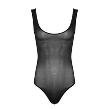 Load image into Gallery viewer, Mens Erotic Bodycon Glossy Scoop Neck Sleeveless Sexy Jumpsuit See-through Skinny Leotard Catsuit For Lingerie Party Honeymoon