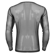 Load image into Gallery viewer, Mens Exotic Transparent Tank Shirt See Through Mesh Long Sleeve Sexy T-Shirt Club Wear Sex Breathable Casual Nightclub Tops Tee