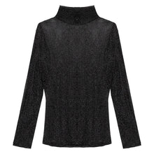 Load image into Gallery viewer, Mens Fashion Shiny See-through Sexy T-shirt High Neck Long Sleeve T-shirt Tops Streetwear Party Nightclub Music Concert Clubwear