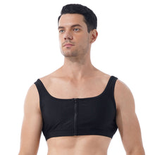 Load image into Gallery viewer, Mens Front Zipper Sports Cropped Crop Top Sexy Skinny Waistcoat U Neck Sleeveless Tank Tops Workout Gym Fitness Exercise Outfits