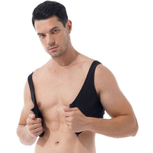 Load image into Gallery viewer, Mens Front Zipper Sports Cropped Crop Top Sexy Skinny Waistcoat U Neck Sleeveless Tank Tops Workout Gym Fitness Exercise Outfits