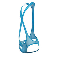 Load image into Gallery viewer, Mens Lingerie Front Bulge Pouch Wrestling Singlet Bodysuit Sheer Mesh Jockstrap Racer Back Crisscross Erotic Sexy Underwear