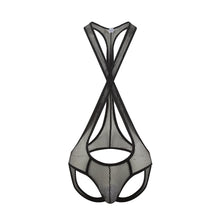 Load image into Gallery viewer, Mens Lingerie Front Bulge Pouch Wrestling Singlet Bodysuit Sheer Mesh Jockstrap Racer Back Crisscross Erotic Sexy Underwear