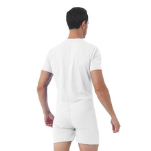 Load image into Gallery viewer, Mens  Male Short Bodysuit Zipper One-pieces Rompers Round Neck Casual Invisible Jumpsuit for Summer Sports Exercise Running