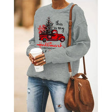 Load image into Gallery viewer, Merry Christmas Autumn Winter Fashion Sweatshirt for Women Christmas Leopard Tree Graphic Long Sleeve Lightweight Shirt Pullover
