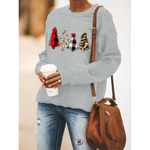 Load image into Gallery viewer, Merry Christmas Autumn Winter Fashion Sweatshirt for Women Christmas Leopard Tree Graphic Long Sleeve Lightweight Shirt Pullover