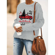 Load image into Gallery viewer, Merry Christmas Autumn Winter Fashion Sweatshirt for Women Christmas Leopard Tree Graphic Long Sleeve Lightweight Shirt Pullover