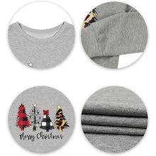 Load image into Gallery viewer, Merry Christmas Autumn Winter Fashion Sweatshirt for Women Christmas Leopard Tree Graphic Long Sleeve Lightweight Shirt Pullover