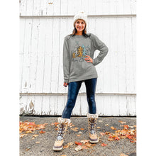 Load image into Gallery viewer, Merry Christmas Autumn Winter Fashion Sweatshirt for Women Christmas Leopard Tree Graphic Long Sleeve Lightweight Shirt Pullover