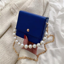 Load image into Gallery viewer, Messenger Bag Womens Bags PU Leather Handbags Chain Shoulder Crossbody Bag Pearl Handle Portable women handbag