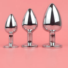 Load image into Gallery viewer, Metal Anal Plug Small with Drill Medium Atrium Stainless Steel Anal Plug Large Anal Plug Adult Fun Toy Sex Toys for Women