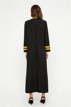 Load image into Gallery viewer, Middle East Abaya  For Women New Lace Embroidery Stitching Color Contrast Jalabiat Elegant  Dress Muslim Arab Robe Abayas