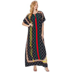 Middle Eastern Muslim Women's Plus Size Dress Islamic Ethnic Style Big Dress Robe Hot Selling Temperament Women's Clothing