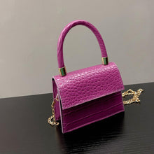 Load image into Gallery viewer, Mini Small Square bag 2021 New Fashion Quality PU Leather Women&#39;s Handbag Alligator Leather Chain Shoulder Messenger Bags totes