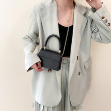 Load image into Gallery viewer, Mini Small Square bag 2021 New Fashion Quality PU Leather Women&#39;s Handbag Alligator Leather Chain Shoulder Messenger Bags totes