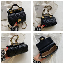 Load image into Gallery viewer, Mini bolsa de couro pu de marca, bolsa crossbody de luxo feminina designer e bolsa de ombro mensageiro de viage