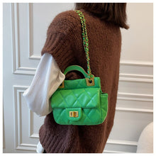 Load image into Gallery viewer, Mini bolsa de couro pu de marca, bolsa crossbody de luxo feminina designer e bolsa de ombro mensageiro de viage