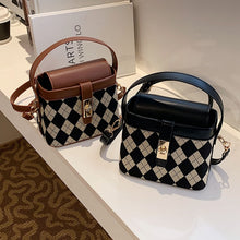 Load image into Gallery viewer, Moda mini couro do plutônio balde crossbody sacos com alça curta  bolsas de grife luxo e bolsa feminina marca bolsa de ombro