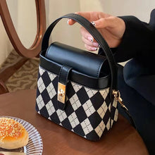 Load image into Gallery viewer, Moda mini couro do plutônio balde crossbody sacos com alça curta  bolsas de grife luxo e bolsa feminina marca bolsa de ombro