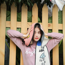 Load image into Gallery viewer, Mori Girl Scarf New Style Fashion Cute Cartoon Letter Patchwork Scarves Women Long Shawl Original Design Scarves Autumn Winter