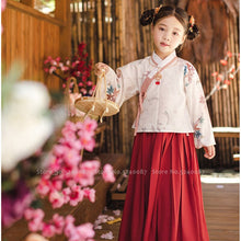 Load image into Gallery viewer, Mother Daughter Chinese Traditional Hanfu Party Dress Women Girl Fairy Princess Performance Costume Bag Kid Embroidery Tang Suit