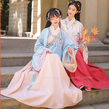 Load image into Gallery viewer, Mother Daughter Chinese Traditional Hanfu Party Dress Women Girl Fairy Princess Performance Costume Bag Kid Embroidery Tang Suit
