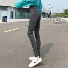 Load image into Gallery viewer, NEW Women Stretch High Waist Classic Retro  Jeans Lady Plus Size 38 40 Skinny Pants Push Up Leggings Mom Jeans Pencil Trousers