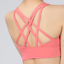 Load image into Gallery viewer, NWT Naked-feel Fabric Anti-sweat Pro Training Fitness Bras Crop Tops Women Push Up Shockproof Running Sports Bras Top